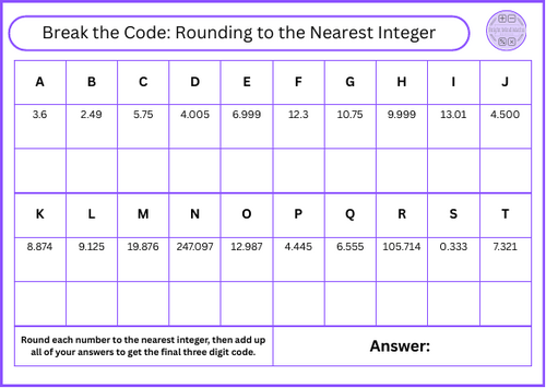 Break the Code - Rounding to the Nearest Integer