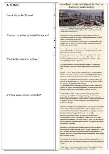 EDUQAS A-Level English Language Creative/Critical - Analysing & Commenting on an Article