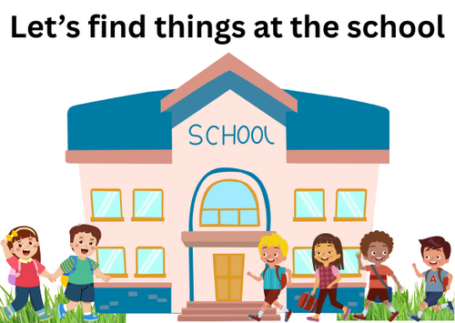 Let's Find Things at ... - Kids FlashCard Activity