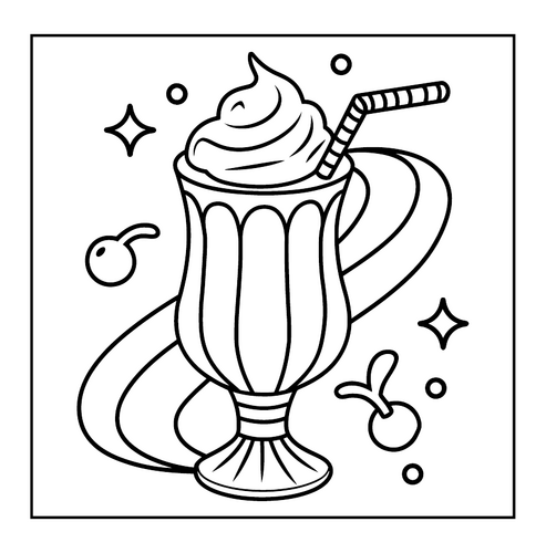 Retro Summer Coloring Pages for Kids: Printable Bold and Easy Coloring Sheets PDF