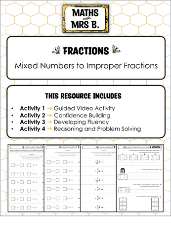 Mixed Numbers to Improper Fractions | Maths with Mrs B.