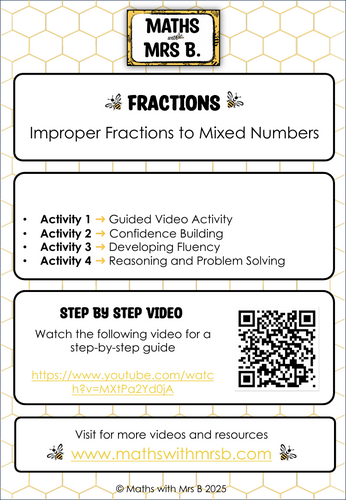 Improper Fractions to Mixed Numbers | Maths with Mrs B.