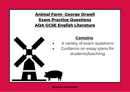 AQA Animal Farm Essay Plan Guidance