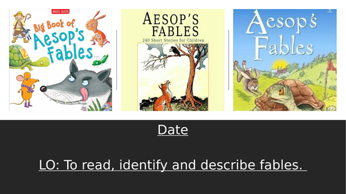 traditional fables and tales year 4 English