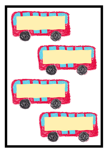 Naughty Bus Themed Vocabulary Worksheets