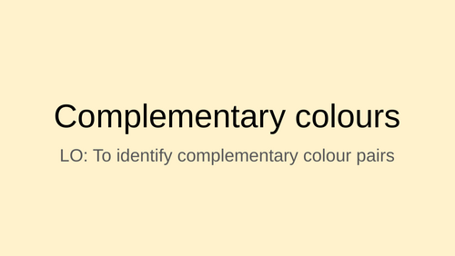 Complementary colours