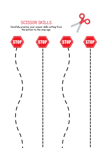 Scissor skills activity