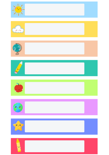 Tray Labels