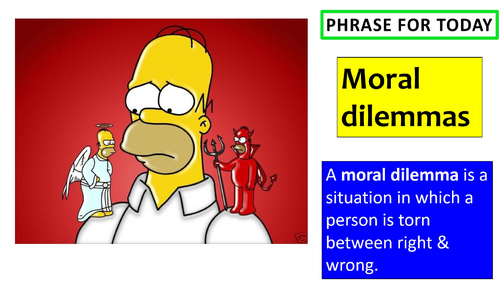 2025 Moral Dilemmas - PowerPoint and Word document