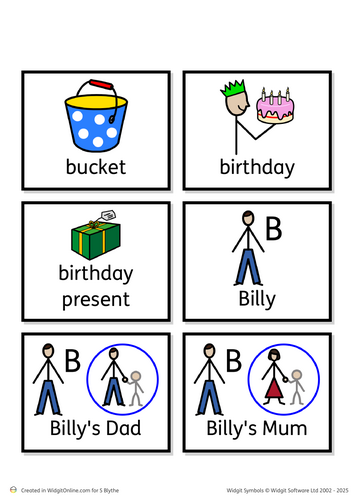 Billy's Bucket Story Making Cards