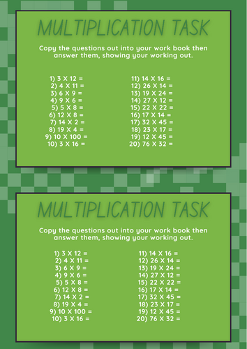 Multiplication Lesson