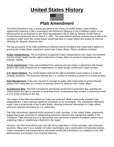Platt Amendment “Article & Questions” Assignment