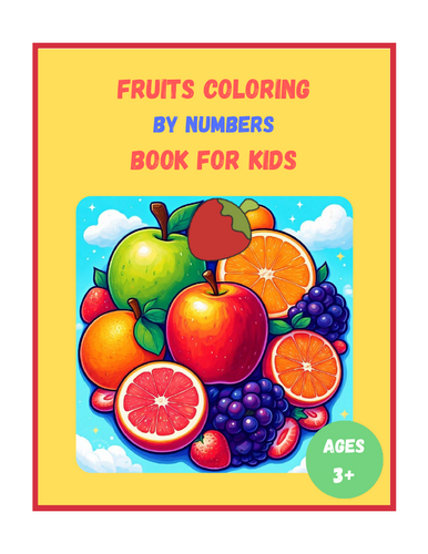 Printable Fruits Coloring By Numbers Book for Kids