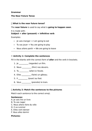 The Near Future Tense