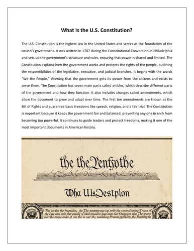 U.S Constitution Political Parties Role
