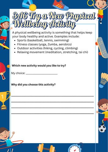ASDAN PDP 3A6 – Try a New Physical Wellbeing Activity.