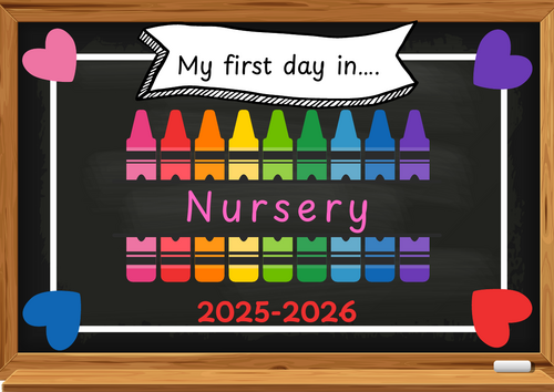 First day of nursery sign