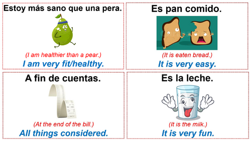 Spanish idiom classroom display