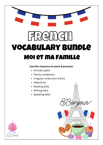 French: Moi et ma famille - Activity booklet