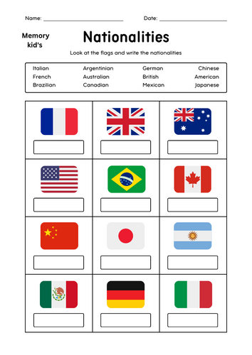 Flags of the World – Interactive Worksheets & Activities for Kids | Geography & Culture Learning