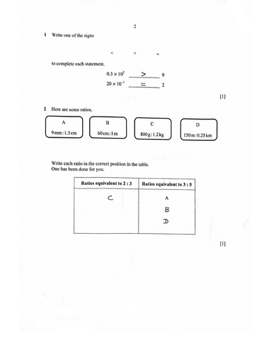STAGE 9 PROGRESSION TEST MATHEMATICS PAPER 1 (2020) WORKED SOLUTIONS