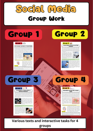 Social Media Group Work – Teaching Pack on Platforms, Impact, Safety & Online Behavior