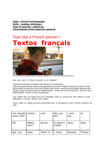 French, text-language