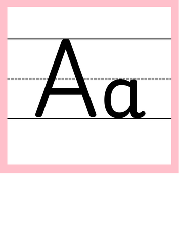 Handwriting sizes