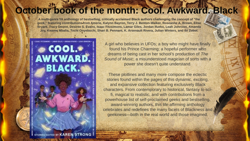 October Book of the Month Poster – Cool. Awkward. Black
