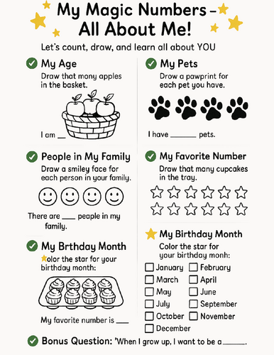 All About Me Worksheet – Fun Back to School Icebreaker for Kids (2025)