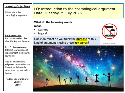 Intro to Cosmological argument ( AQA philosophy)