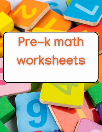 Pre-k Math Worksheet | Numbers , Counting and tracing