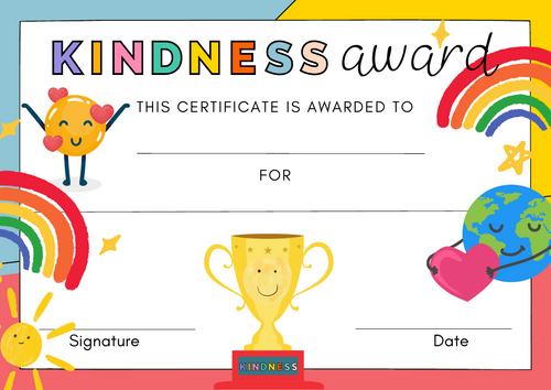 Kindness certificate
