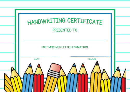Handwriting certificates