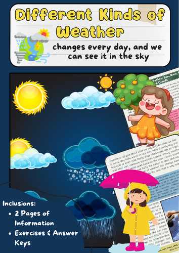 Different Kinds of Weather – Sun, Rain, Snow, Wind, Clouds