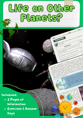 Life on Other Planets: Space, Extremophiles, Missions