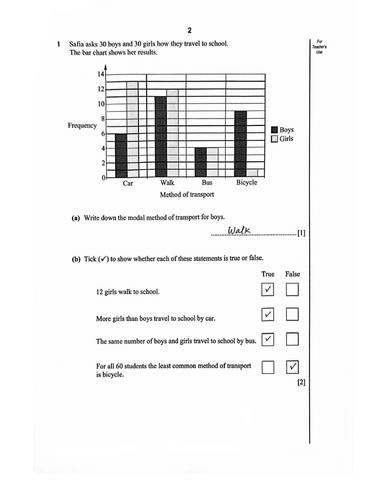 STAGE 7 PROGRESSION TEST MATHEMATICS PAPER 1 (2018) WORKED SOLUTIONS