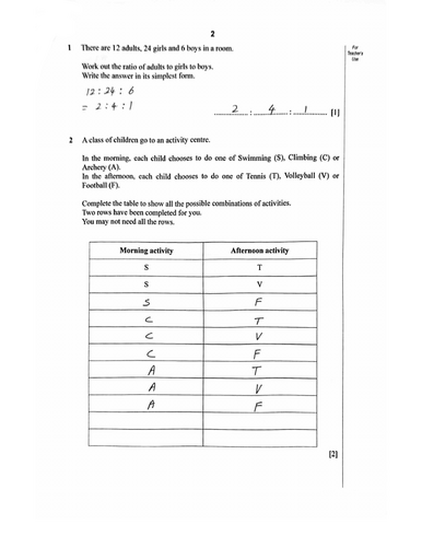 STAGE 8 PROGRESSION TEST MATHEMATICS PAPER 2 (2018) WORKED SOLUTIONS