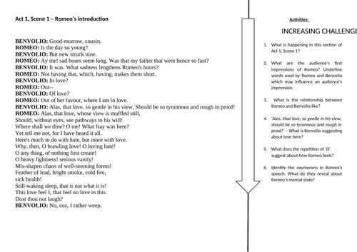 Romeo and Juliet SOW Part 2