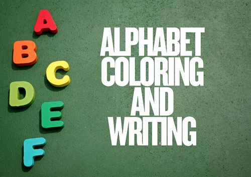 Fun activity for kids to color and trace letters. Helps develop fine motor skills and learn