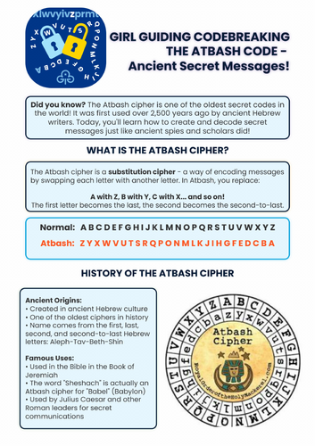 Girl Guiding - Code Breaker Badge