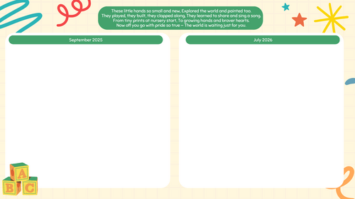 Nursery handprint template with poem start and end of nursery