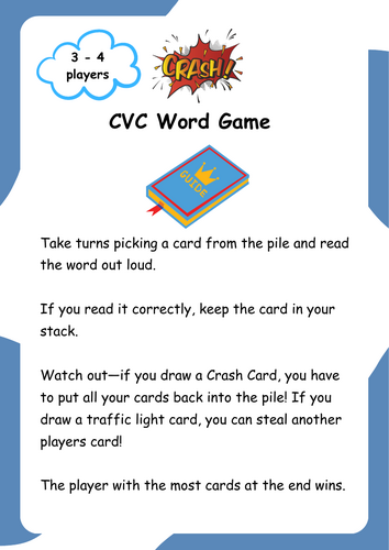 CVC Crash Word Game