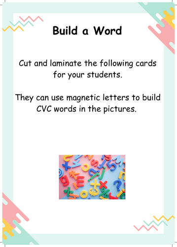 Build a CVC word (practical)