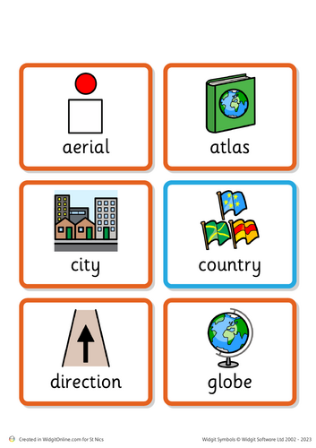 Vocabulary for Key Geography Units KS1 and KS2