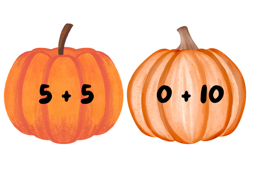 number bonds to 10 - continuous provision- Autumn theme