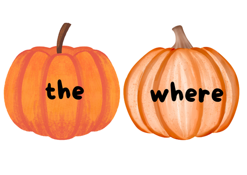 Year 1 common exception words- Autumn theme