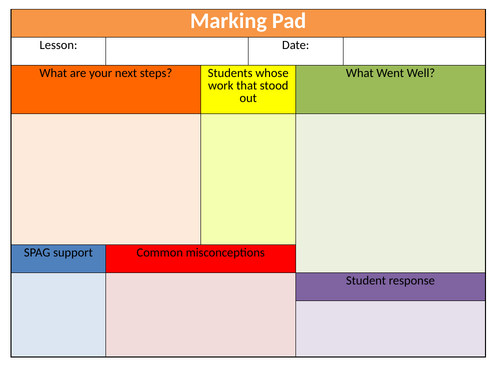 Teacher Marking Pad Template – Editable PowerPoint for Efficient Feedback & AFL