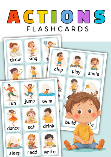 Action Verbs Flashcard Activities.