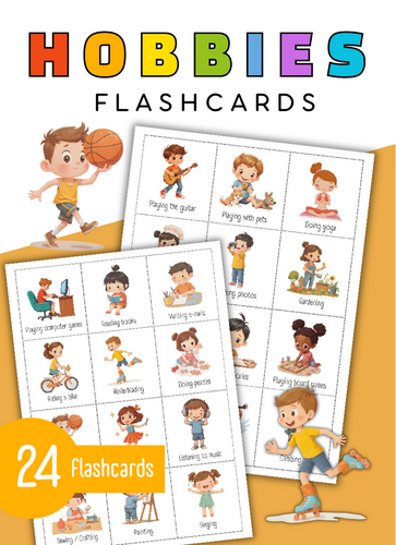 Hobbies Flashcards – Fun ESL Vocabulary for Kids